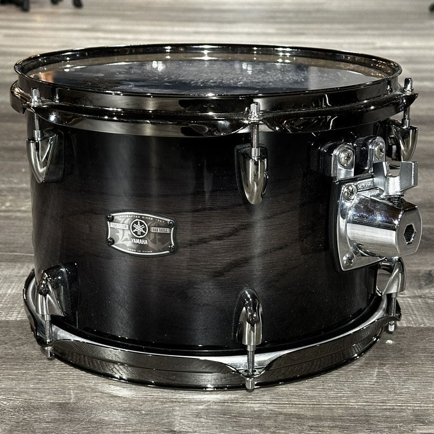 Used Yamaha Live Custom Oak 3pc Drumset Black Shadow Sunburst - Very Good - Drum Center Of Portsmouth