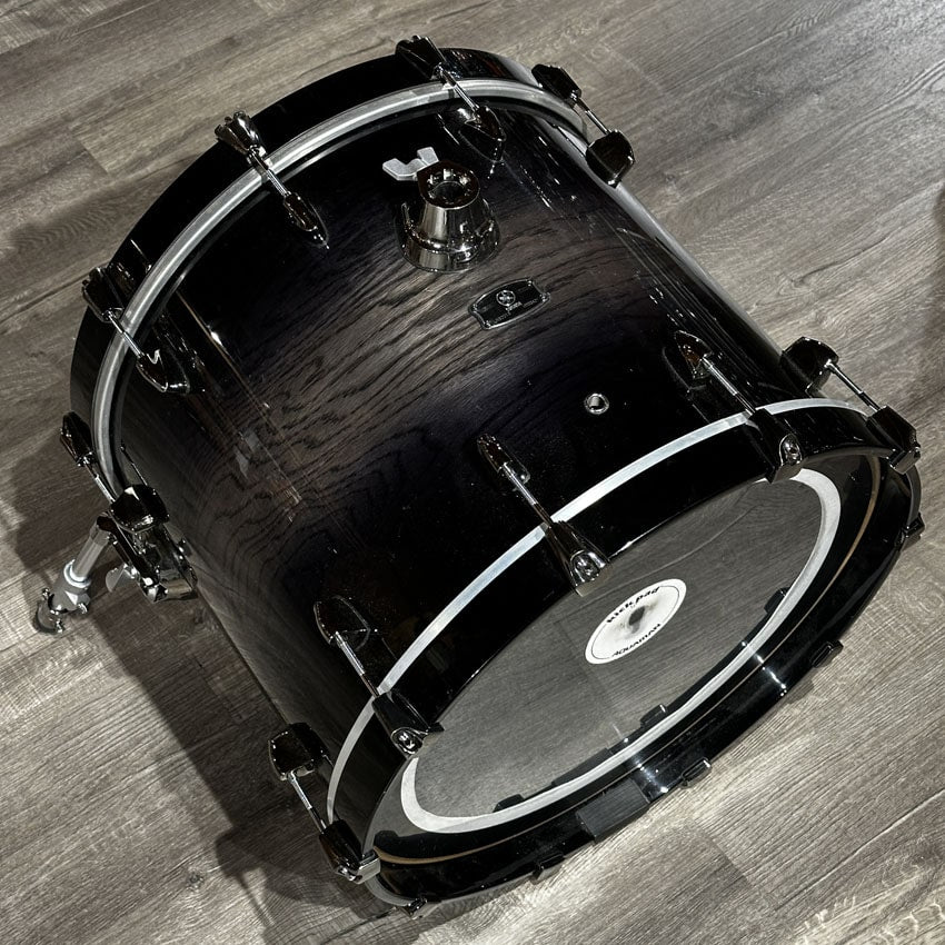 Used Yamaha Live Custom Oak 3pc Drumset Black Shadow Sunburst - Very Good - Drum Center Of Portsmouth