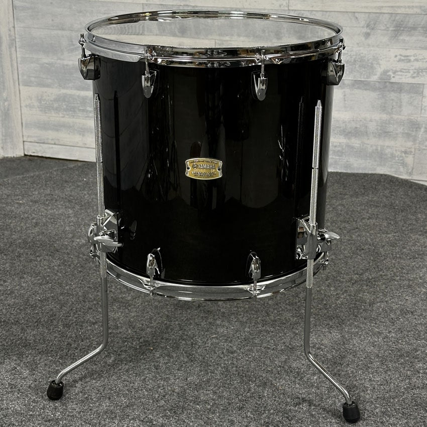 Used Yamaha Stage Custom Birch Floor Tom 16x15 Raven Black - Very Good - Drum Center Of Portsmouth
