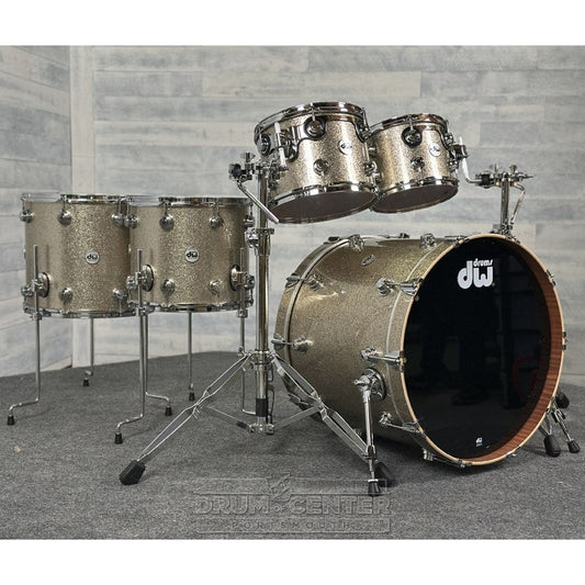 DW Collectors Maple/Mahogany 5pc Drum Set Nickel Sparkle Glass - Drum Center Of Portsmouth