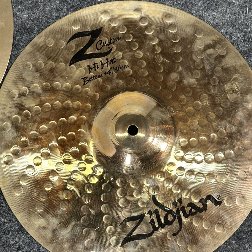 Used Zildjian Z Custom Hi Hat Cymbals 14" - Fair - Drum Center Of Portsmouth