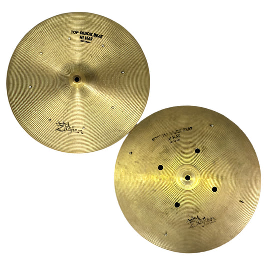 Used Zildjian A Custom Quick Beat Hi Hats w/Rivets 15" 1355/1460 grams - Good - Drum Center Of Portsmouth