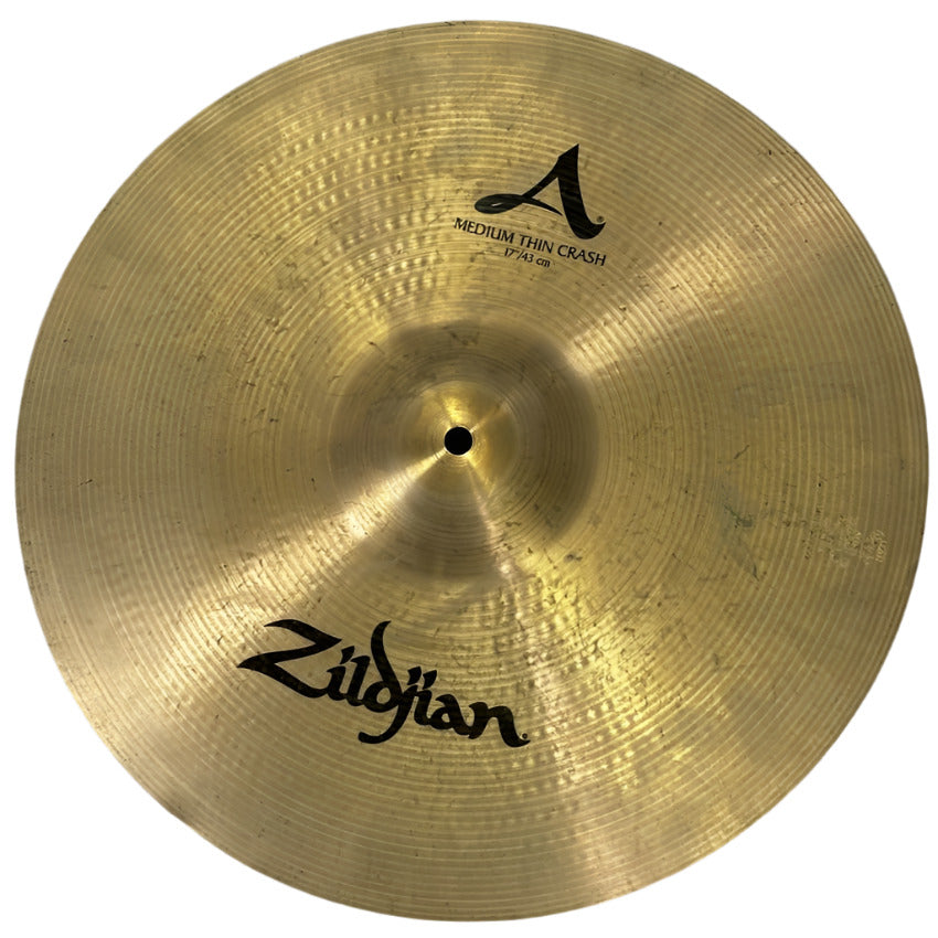 Used Zildjian A Medium Thin Crash Cymbal 17" - Good - Drum Center Of Portsmouth