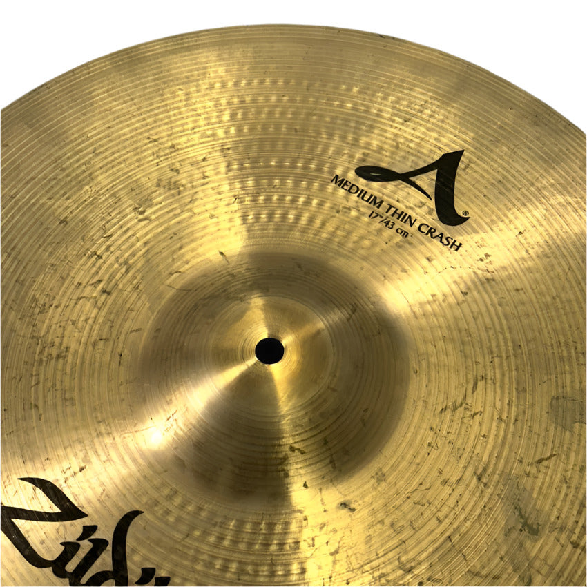 Used Zildjian A Medium Thin Crash Cymbal 17" - Good - Drum Center Of Portsmouth