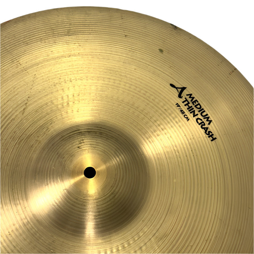Used Zildjian A Medium Thin Crash Cymbal 19" - Good - Drum Center Of Portsmouth