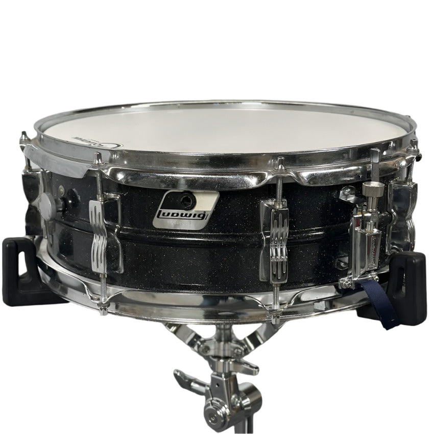Used Vintage Ludwig Acrolite 1970s Snare Drum 14x5 Black Galaxy - Good - Drum Center Of Portsmouth