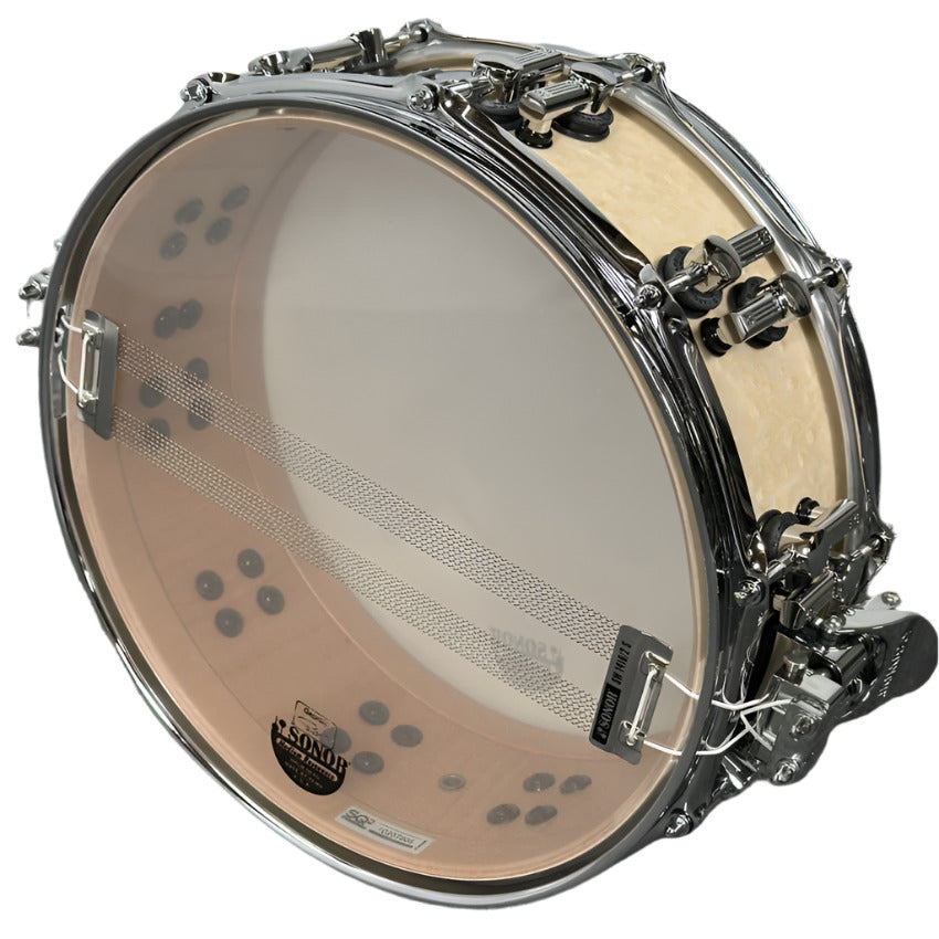 Used Sonor SQ2 Vintage Beech Snare Drum 14x5.5 Birdseye Maple - Very Good - Drum Center Of Portsmouth