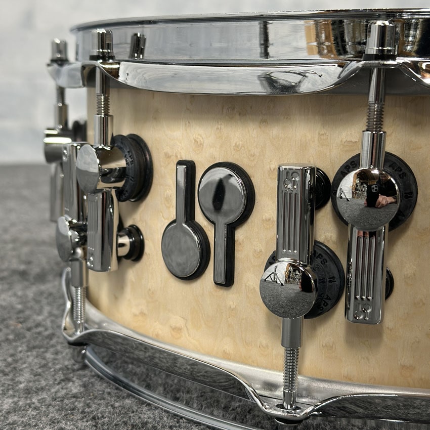 Used Sonor SQ2 Vintage Beech Snare Drum 14x5.5 Birdseye Maple - Very Good - Drum Center Of Portsmouth