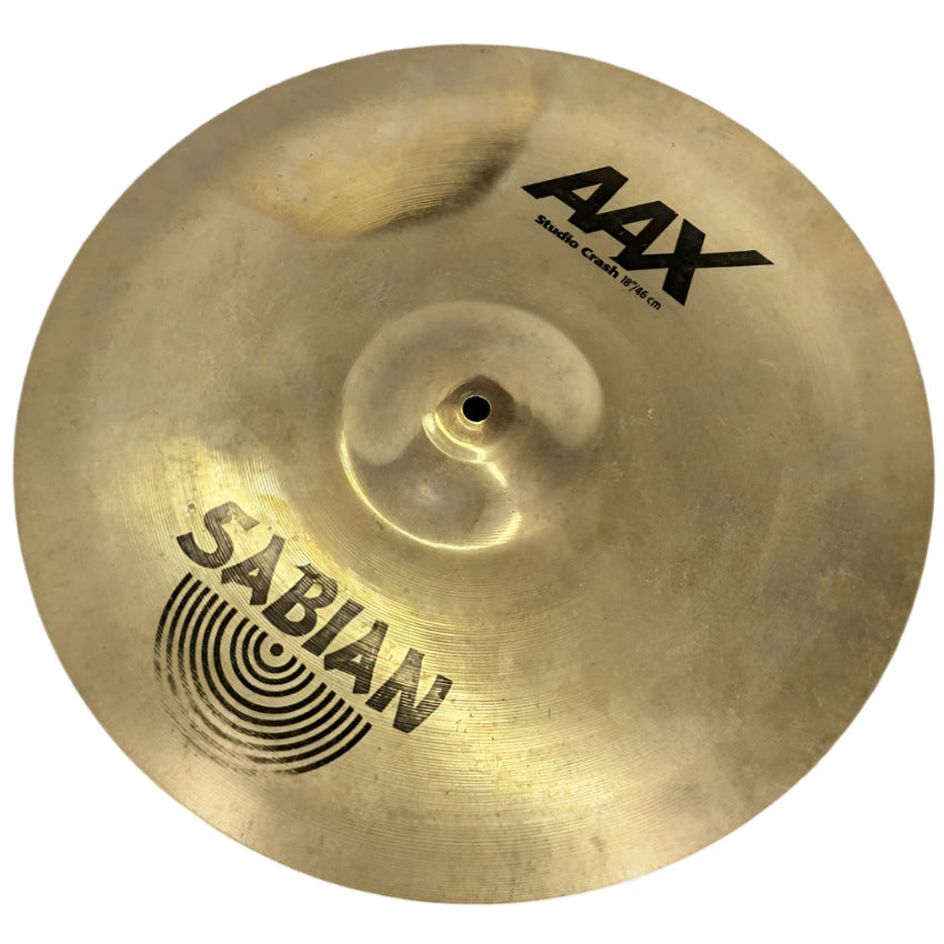 Used Sabian AAX Studio Crash Cymbal 18" - Good - Drum Center Of Portsmouth