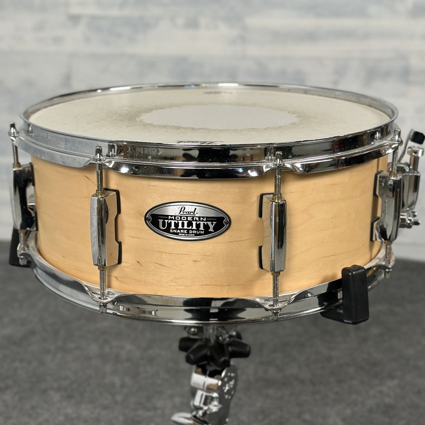 Used Pearl Modern Utility Maple Snare Drum 14x5.5 Natural - Very Good - Drum Center Of Portsmouth