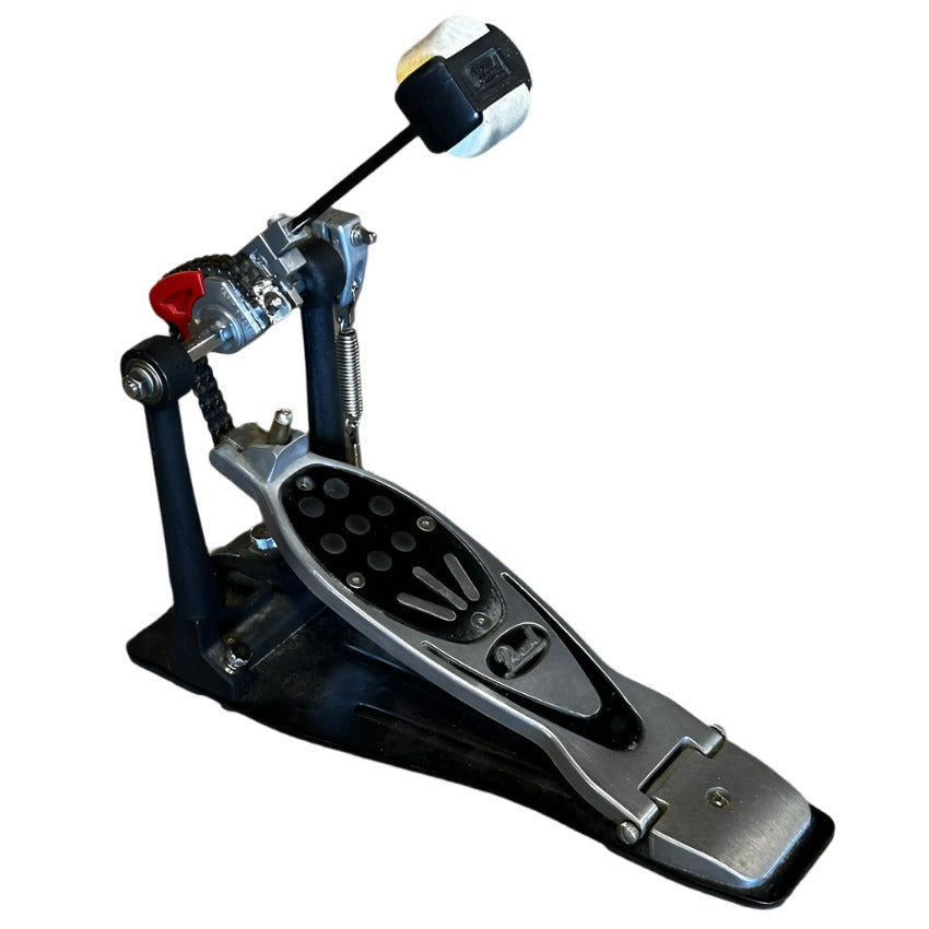Used Pearl Double Chain Single Bass Drum Pedal w/Zippered Case - Fair - Drum Center Of Portsmouth