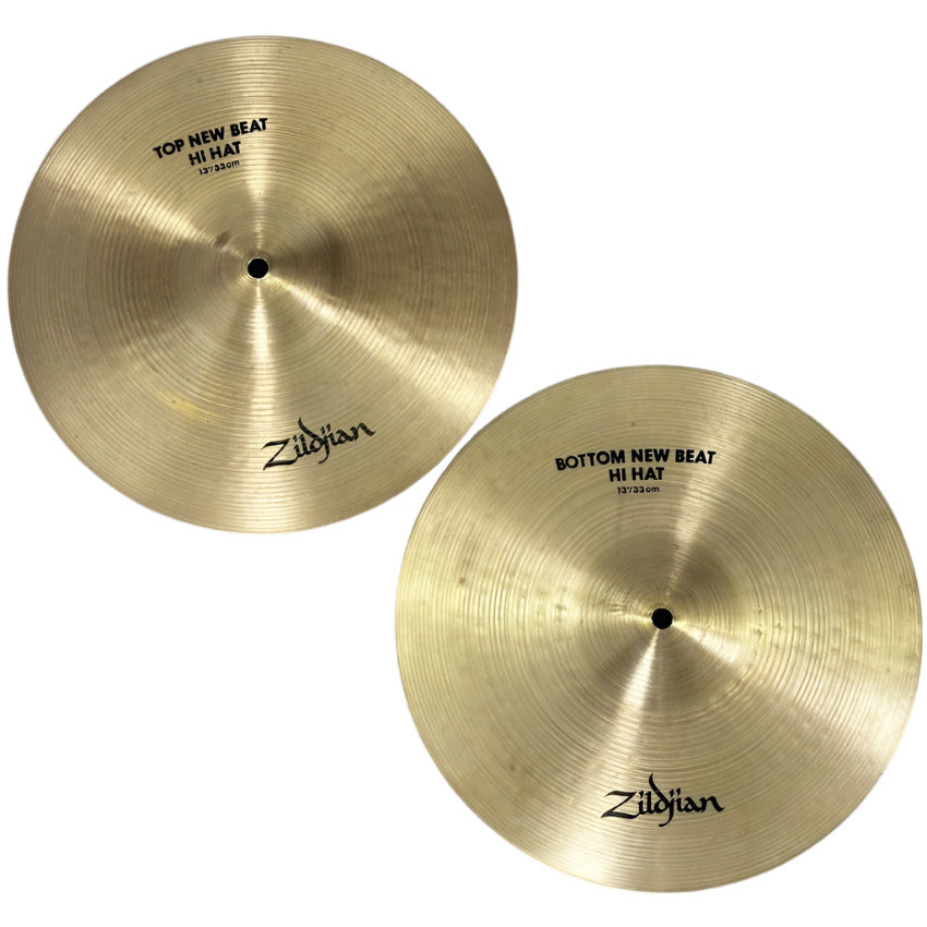 Used Zildjian A New Beat Hi Hat Cymbals 13" - Excellent - Drum Center Of Portsmouth