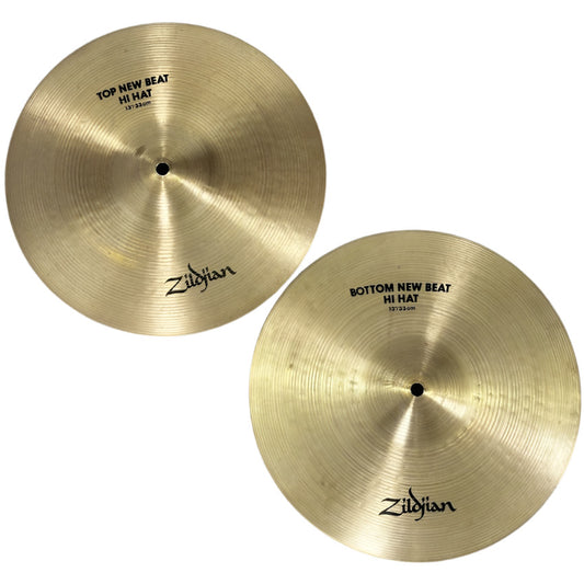 Used Zildjian A New Beat Hi Hat Cymbals 13" - Excellent - Drum Center Of Portsmouth