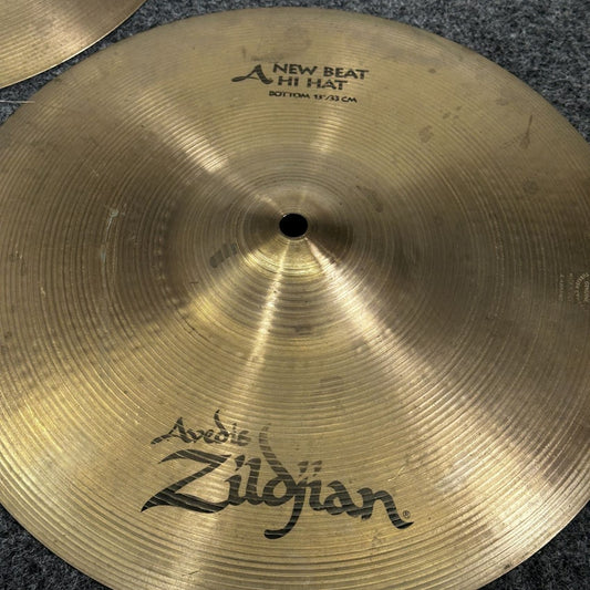 Used Zildjian A New Beat Hi Hat Cymbals 13" 850/1198 grams - Good - Drum Center Of Portsmouth