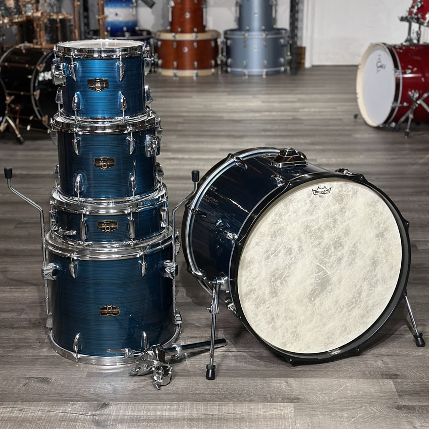 Used Tama Imperialstar 5pc Drum Set Hairline Blue - Good - Drum Center Of Portsmouth
