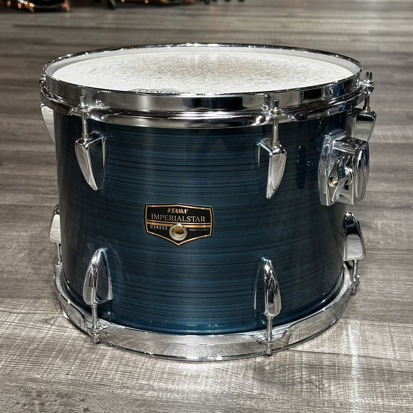 Used Tama Imperialstar 5pc Drum Set Hairline Blue - Good - Drum Center Of Portsmouth