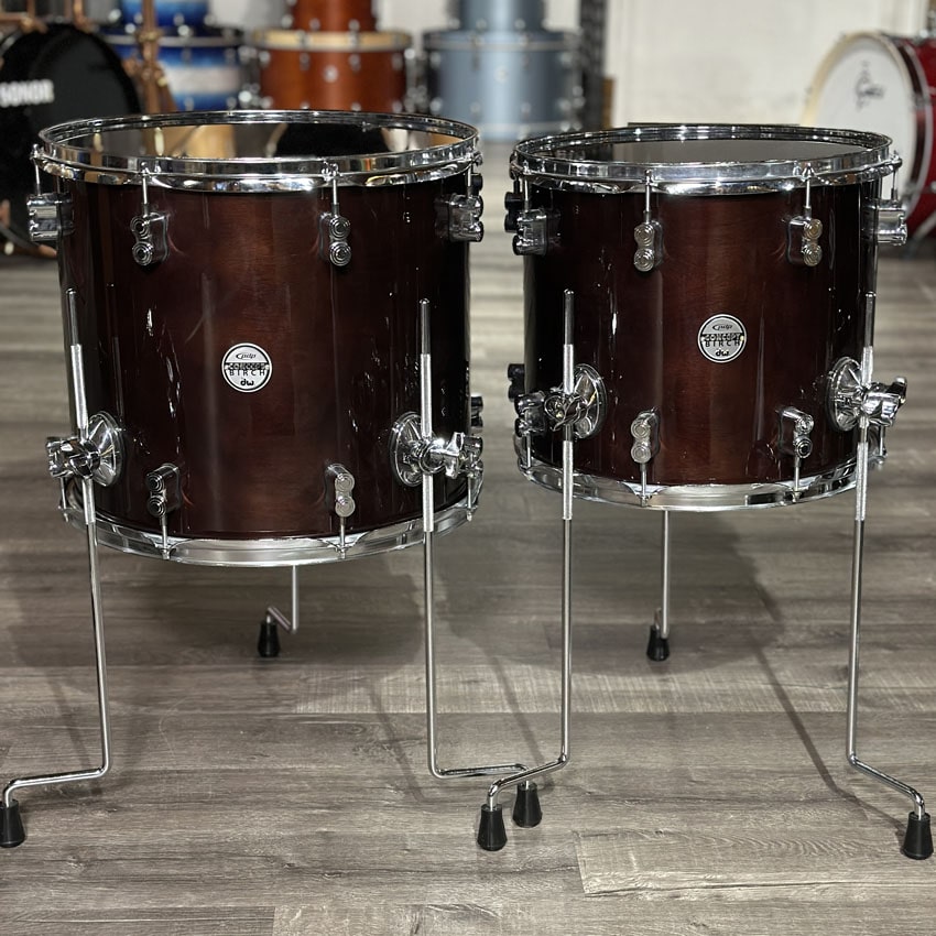 Used PDP Concept Birch 6p Drum Set Dark Brown Lacquer - Very Good - Drum Center Of Portsmouth
