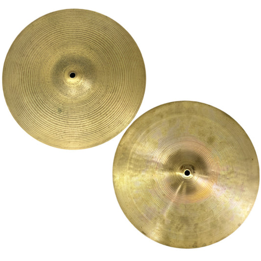 Used Vintage Zildjian New Beat Hi Hat Cymbals 14" 896/1146 grams - Good - Drum Center Of Portsmouth