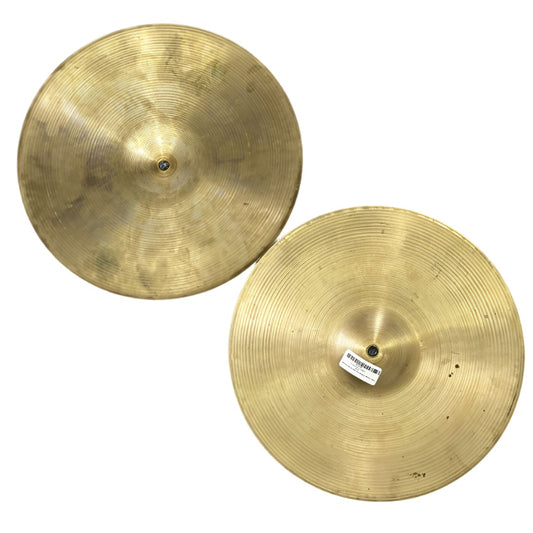 Used Vintage Zildjian New Beat Hi Hat Cymbals 14" 896/1146 grams - Good - Drum Center Of Portsmouth
