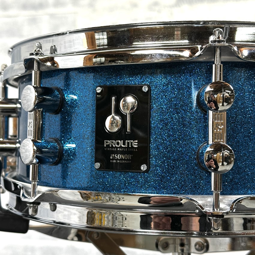 Used Sonor Prolite Snare Drum 13x5 Blue Sparkle - Very Good - Drum Center Of Portsmouth