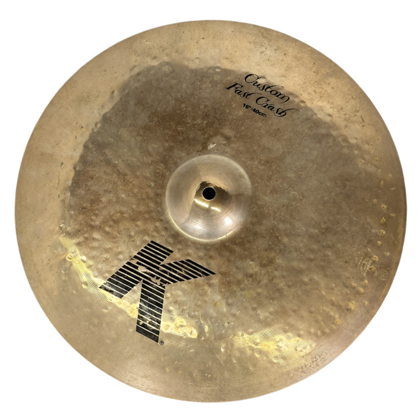 Used Zildjian K Custom Fast Crash Cymbal 16" 936 grams - Fair - Drum Center Of Portsmouth