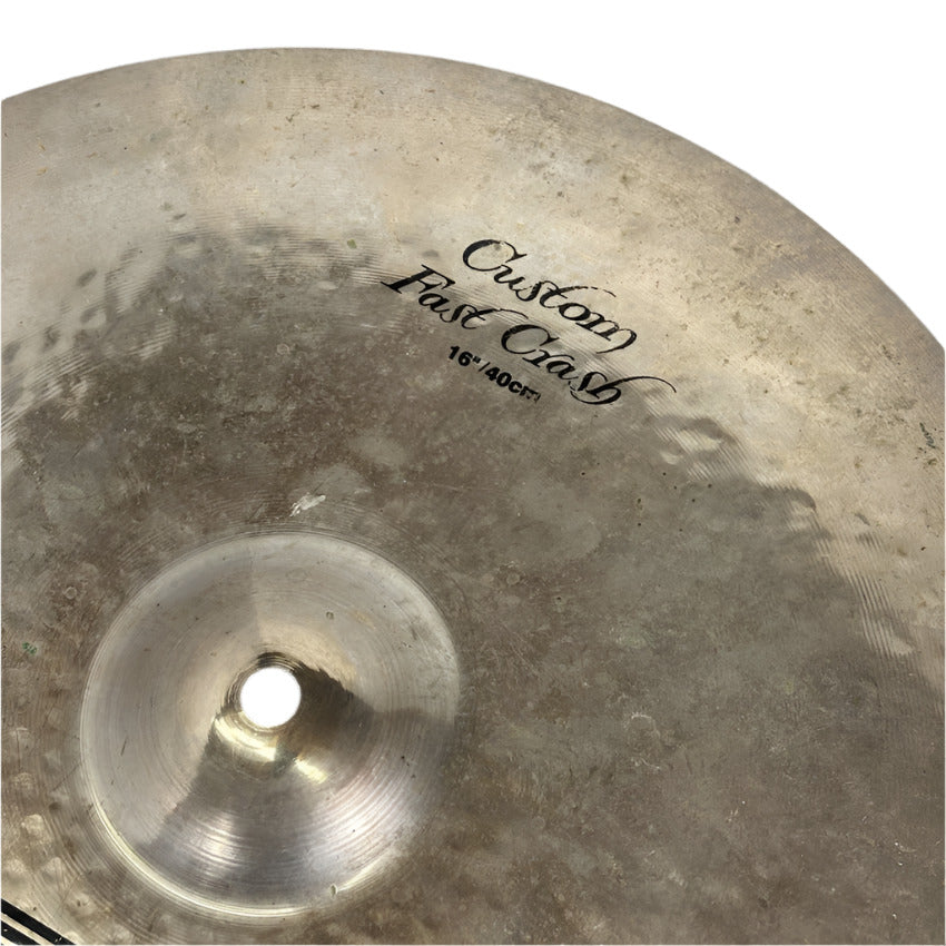 Used Zildjian K Custom Fast Crash Cymbal 16" 936 grams - Fair - Drum Center Of Portsmouth