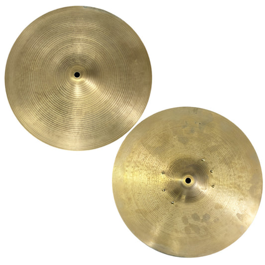 Used Vintage Zildjian New Beat Hi Hat Cymbals 14" w/Rivets 886/906 grams - Fair - Drum Center Of Portsmouth