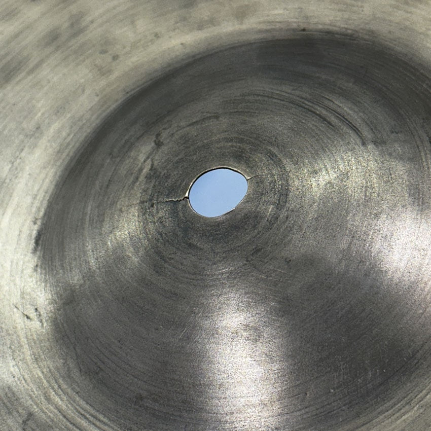 Used Vintage Zildjian K Istanbul Cymbal 15" w/Rivets (Bell Crack) - Fair - Drum Center Of Portsmouth