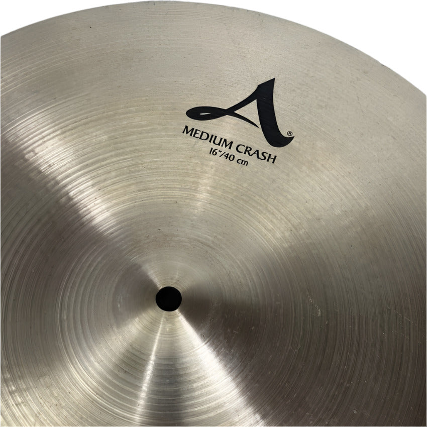 Used Zildjian A Medium Crash Cymbal 16" - Good - Drum Center Of Portsmouth