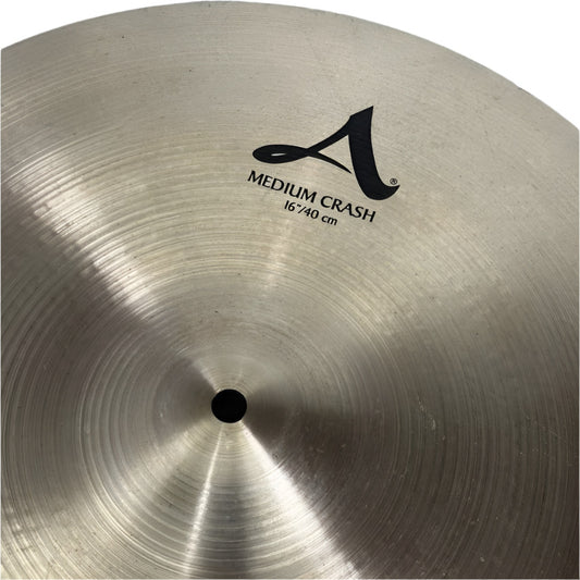 Used Zildjian A Medium Crash Cymbal 16" - Good - Drum Center Of Portsmouth