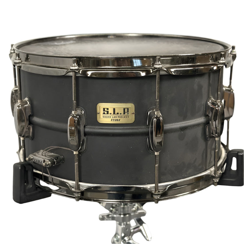 Used Tama SLP Big Black Steel Snare Drum 14x8 - Good - Drum Center Of Portsmouth