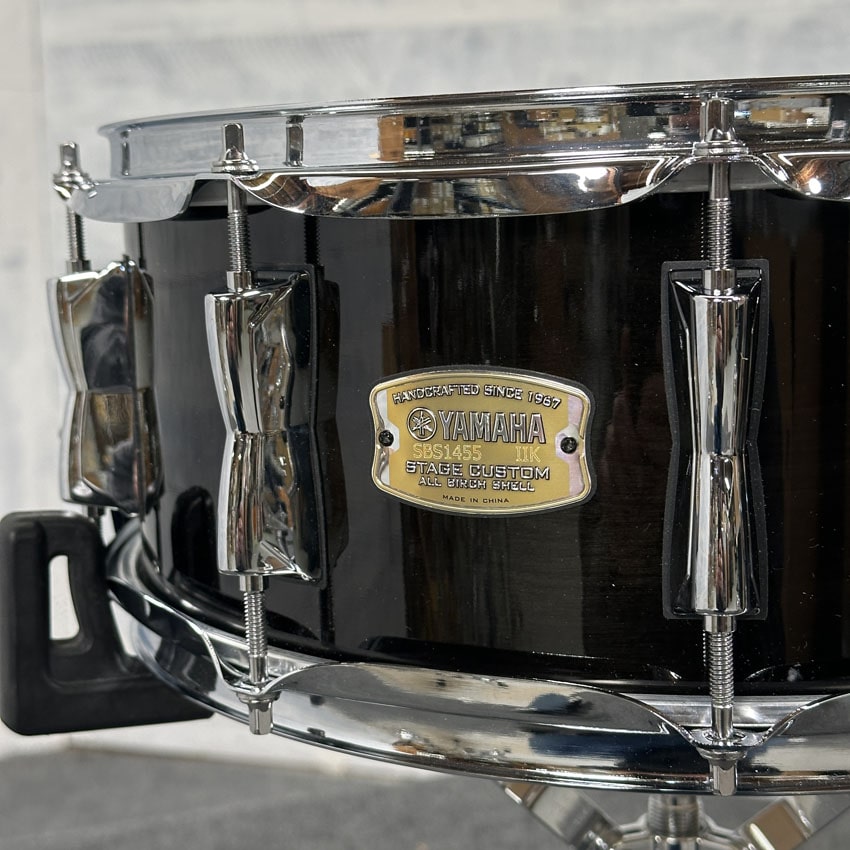 Used Yamaha Stage Custom Snare Drum 14x5.5 Raven Black - Excellent - Drum Center Of Portsmouth