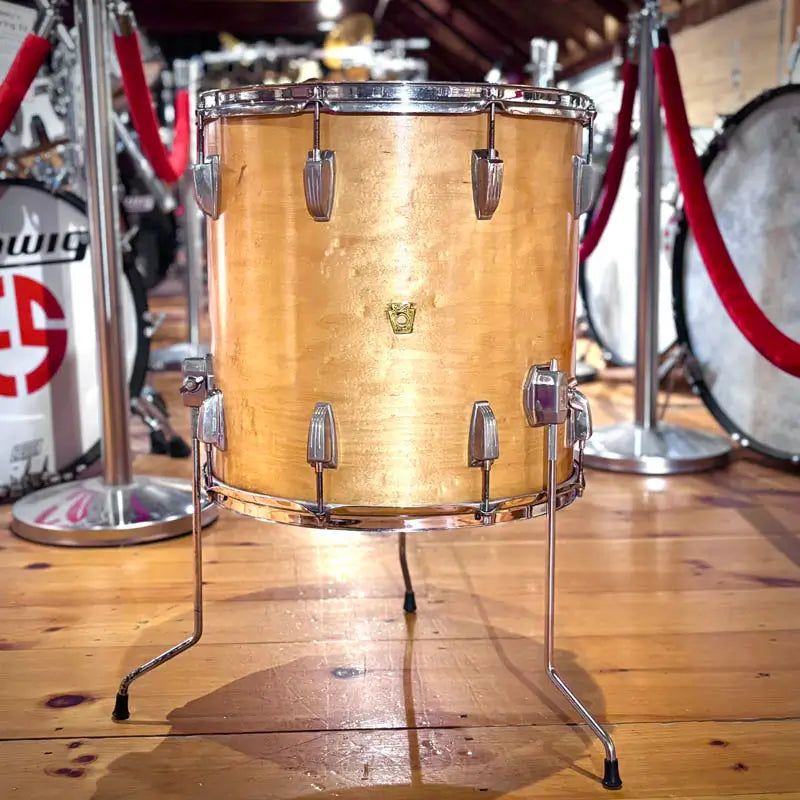 Used Vintage Ludwig Floor Tom 16x16 Refinished Natural - Fair - Drum Center Of Portsmouth