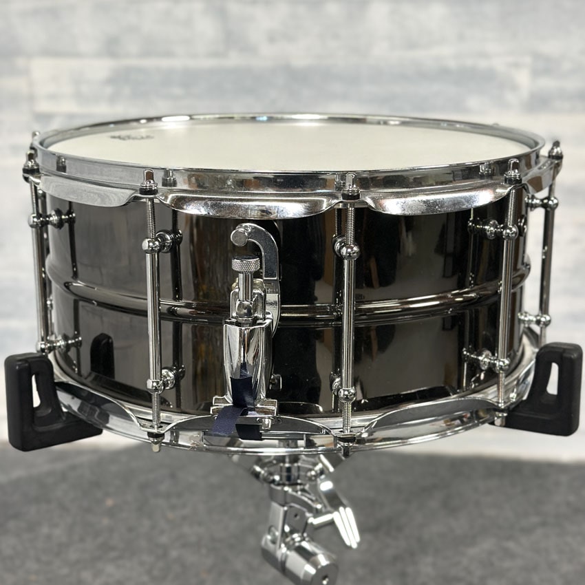 Used Pork Pie BOB Snare Drum 14x6.5 Black Nickel Over Brass - Very Good - Drum Center Of Portsmouth