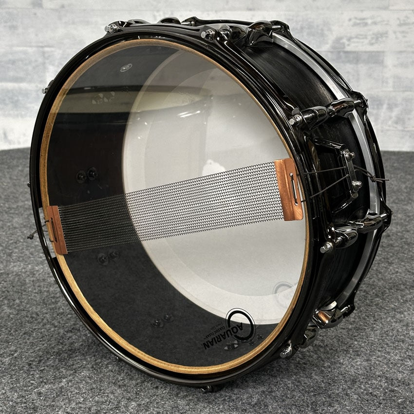 Used Yamaha Live Custom Snare Drum 14x5 Black Wood - Very Good - Drum Center Of Portsmouth