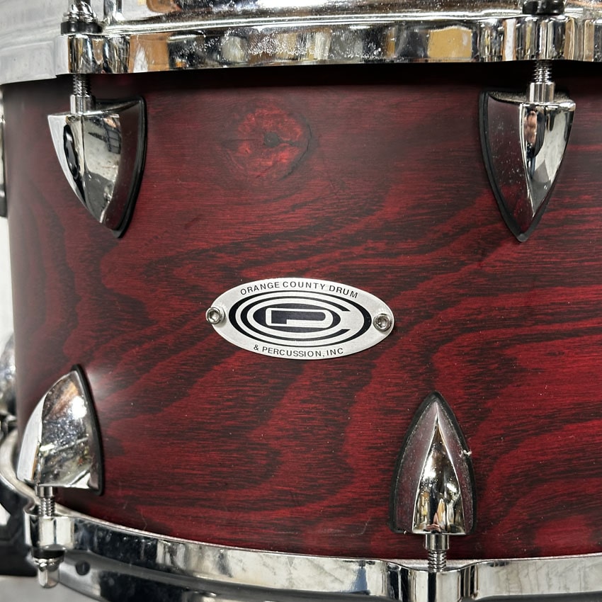 Used Orange County Maple Ash Snare Drum 13x7 Chestnut Matte Finish - Good - Drum Center Of Portsmouth