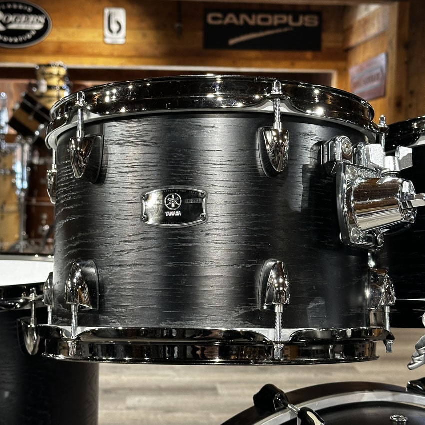 Used Yamaha Live Custom 5pc Drum Set Black Wood - Very Good - Drum Center Of Portsmouth