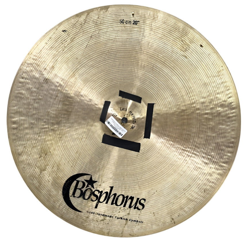 Used Bosphorus Traditional Masters Ride Cymbal 20" w/Rivets 1620 grams - Good - Drum Center Of Portsmouth