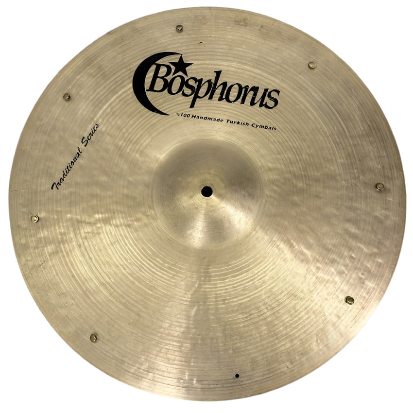 Used Bosphorus Traditional Masters Ride Cymbal 19" w/Rivets 1545 grams - Good - Drum Center Of Portsmouth