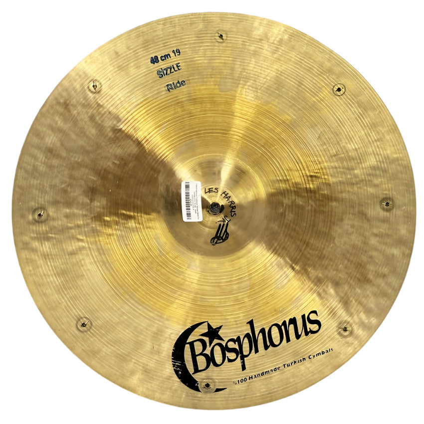 Used Bosphorus Traditional Masters Ride Cymbal 19" w/Rivets 1545 grams - Good - Drum Center Of Portsmouth
