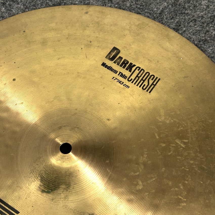 Used Zildjian K Dark Medium Thin Crash Cymbal 17" - Good - Drum Center Of Portsmouth