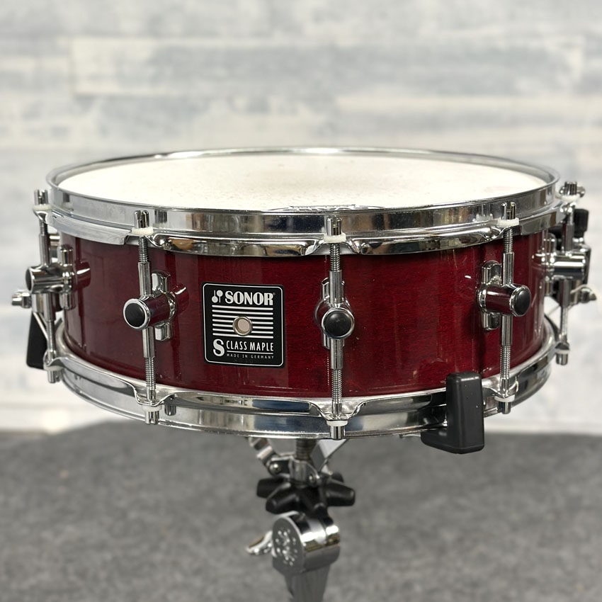 Used Sonor S Class Snare Drum 14x5 Cherry - Very Good - Drum Center Of Portsmouth