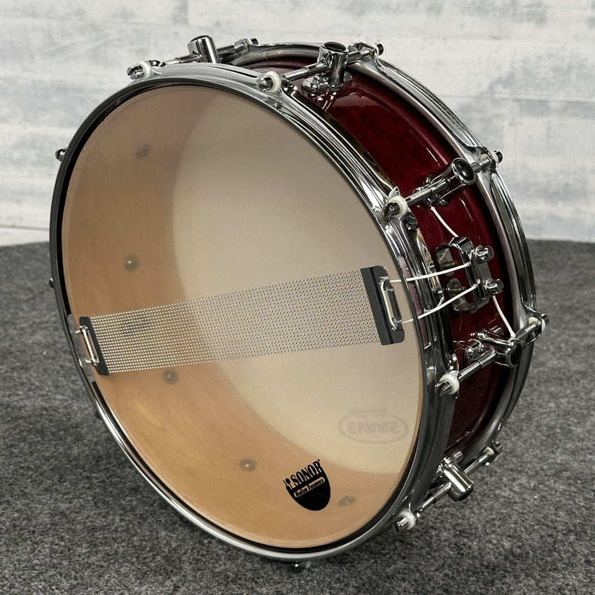 Used Sonor S Class Snare Drum 14x5 Cherry - Very Good - Drum Center Of Portsmouth