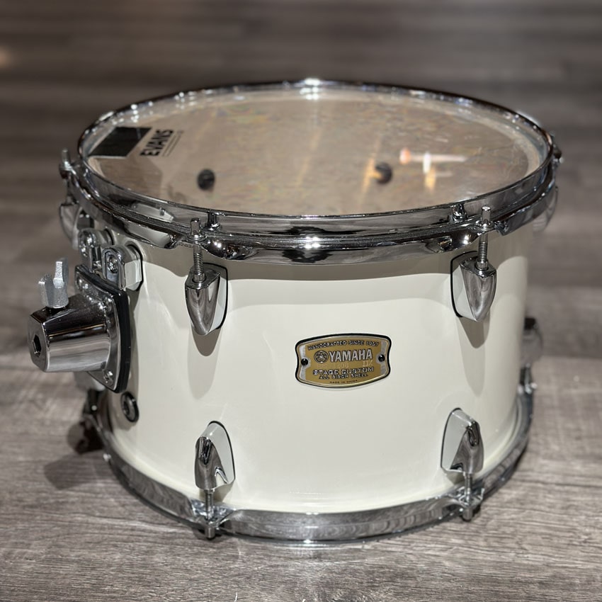 Used Yamaha Stage Custom Birch 4pc Drum Set Pure White - Very Good - Drum Center Of Portsmouth