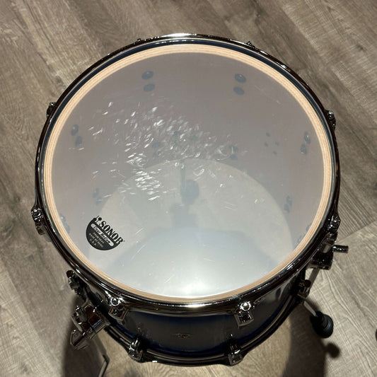 Sonor SQ2 Beech 7pc Drum Set Blue Silver Sparkle Burst Gloss - Drum Center Of Portsmouth