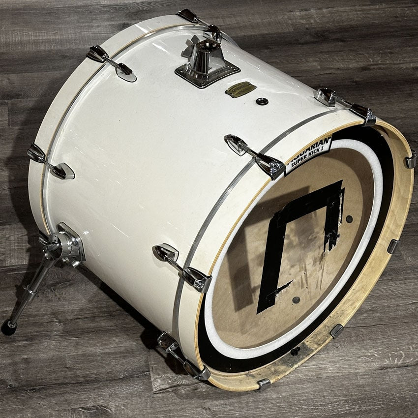 Used Yamaha Stage Custom Birch 4pc Drum Set Pure White - Fair - Drum Center Of Portsmouth