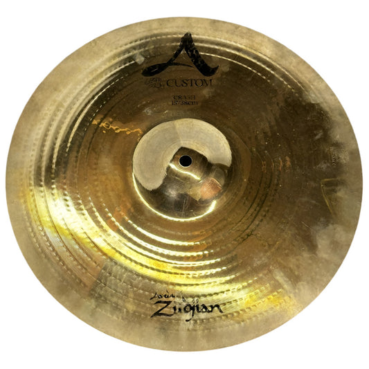 Used Zildjian A Custom Crash Cymbal 15" - Fair - Drum Center Of Portsmouth