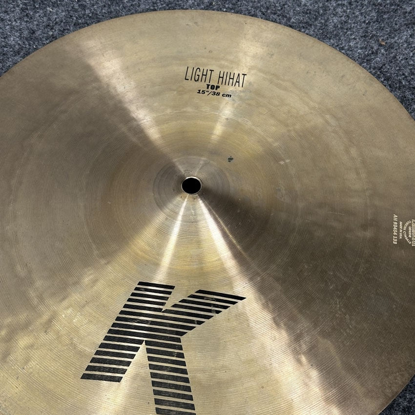 Used Zildjian K Light Hi Hat Cymbals 15" 1102/1440 grams - Very Good - Drum Center Of Portsmouth