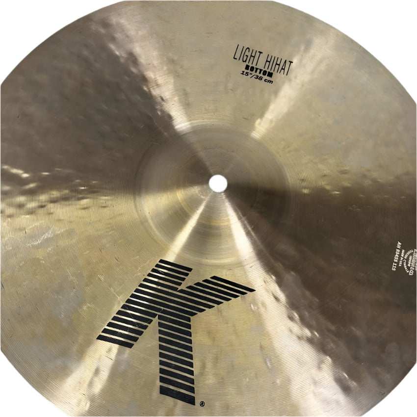 Used Zildjian K Light Hi Hat Cymbals 15" 1102/1440 grams - Very Good - Drum Center Of Portsmouth