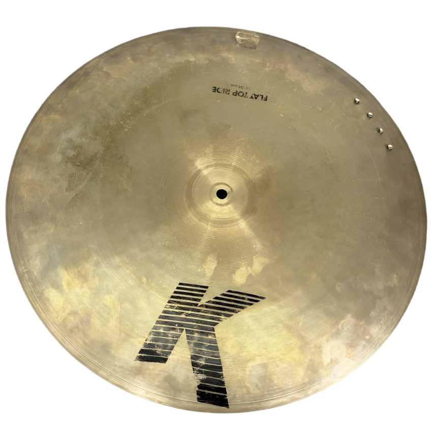 Used Vintage Zildjian K Flat Ride 20" w/Rivets 2518 grams - Good - Drum Center Of Portsmouth